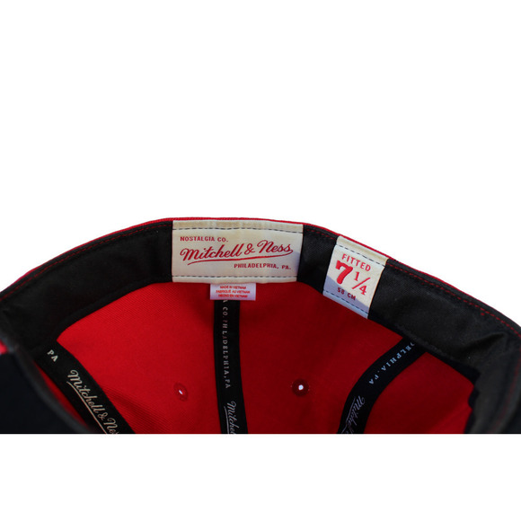 NHL Chicago Blackhawks Fitted Cap Red Mitchell & Ness Cap Size 7 1/4 58CM - Picture 7 of 7